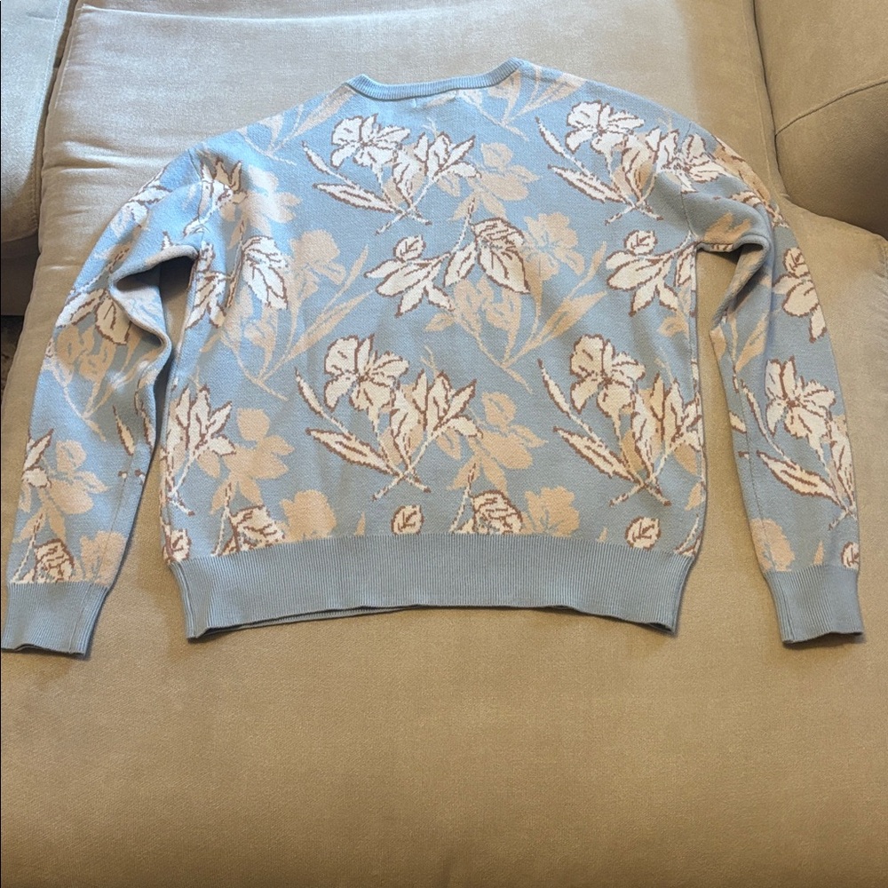 RACHEL baby blue floral sweater - Picture 4 of 4
